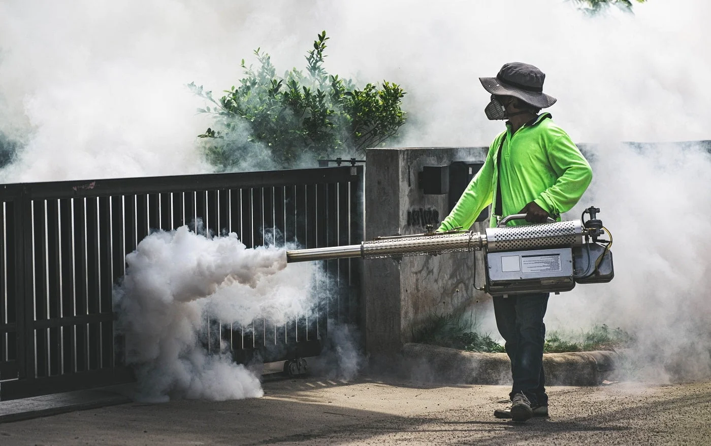 Mosquito treatment in a Wisconsin yard