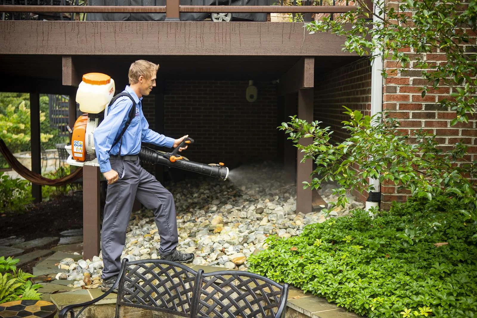 Automatic mosquito misting system installation