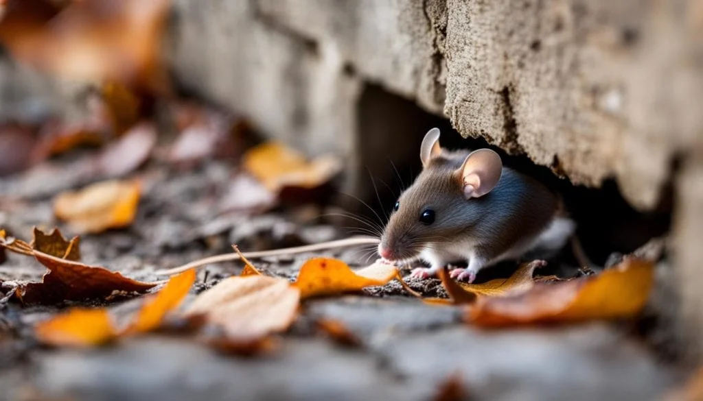 House mouse showing typical size and characteristics