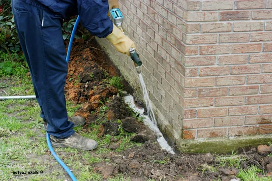 Tick control treatment in yard edge area