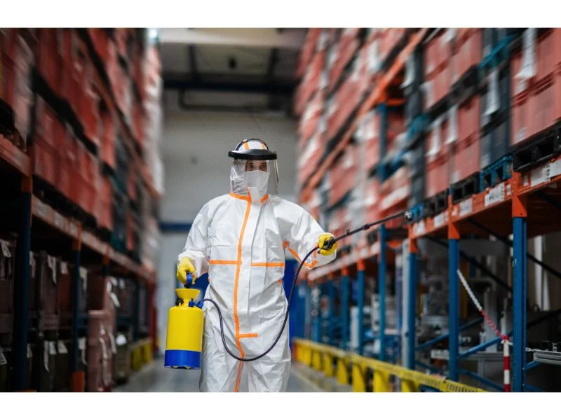 Large-scale commercial stored product pest management
