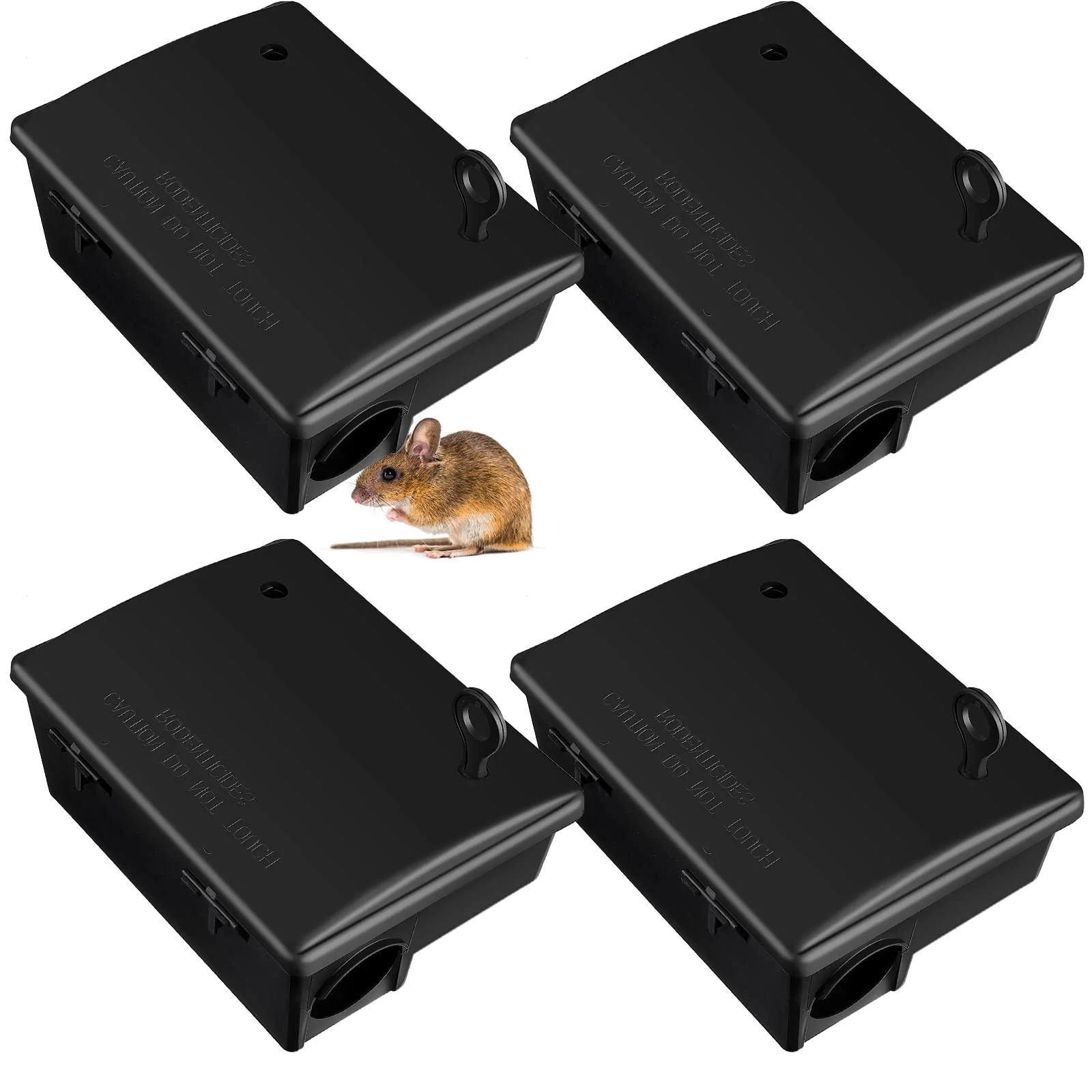 Secured tamper-resistant rodent bait station