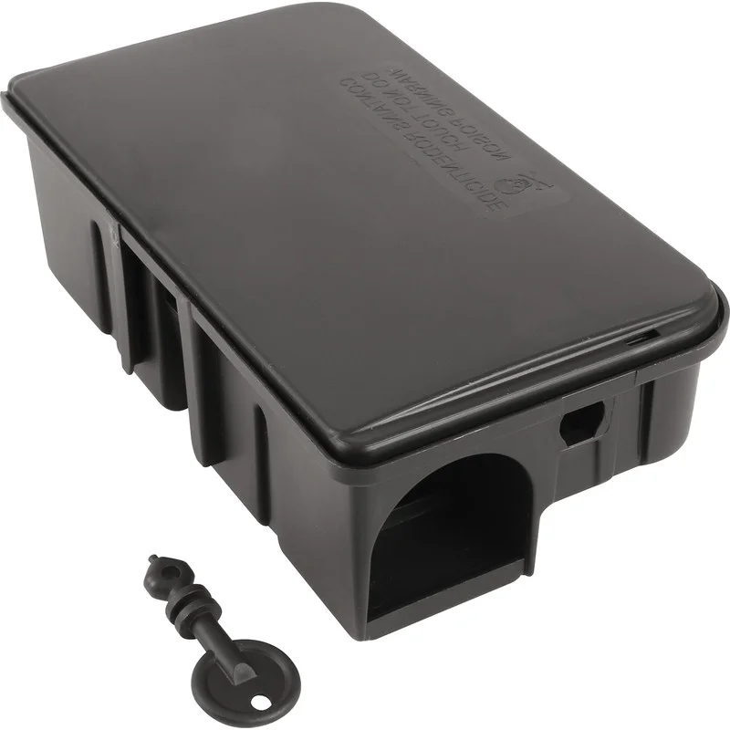 Rat bait stations near transit infrastructure