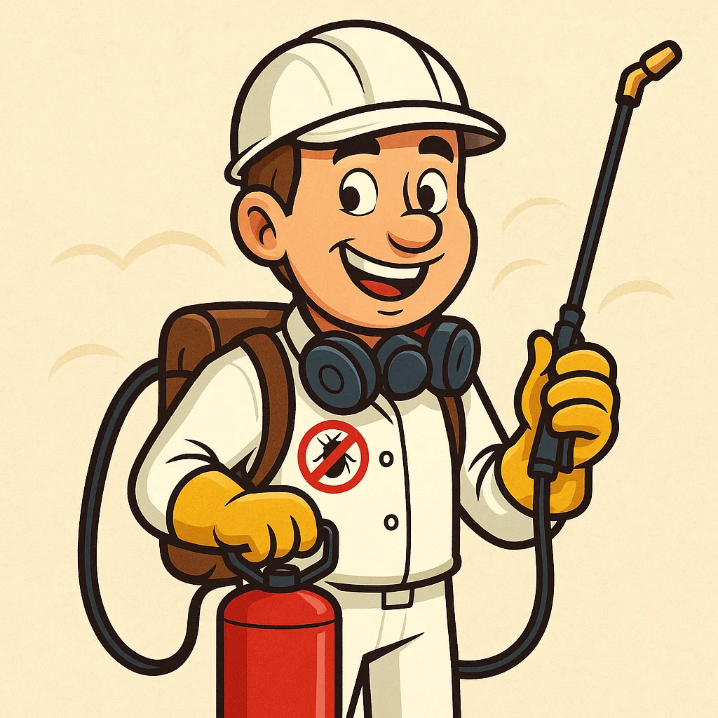 Professional pest control technician in uniform